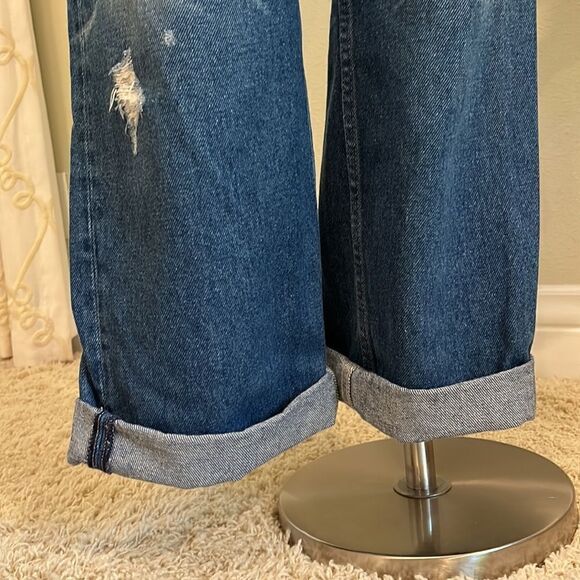 AG-AGED DENIM, KNOXX HIGH RISE BAGGY BOYFRIEND JEANS. Size 26R - Picture 4 of 9
